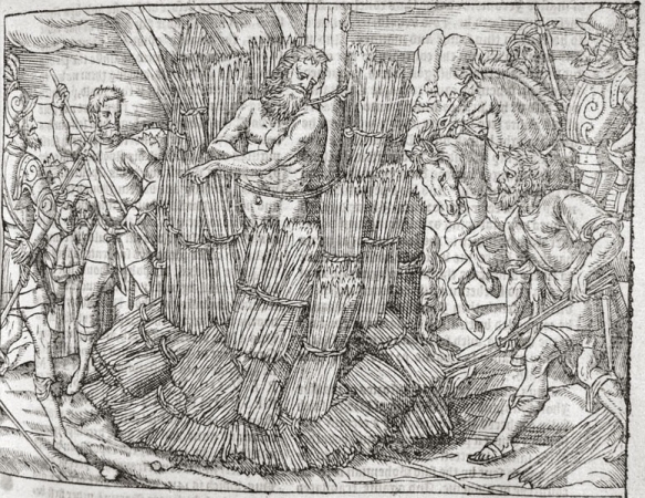 Upálení Jeronýma Pražského, Kniha mučedníků, John Fox, 1563