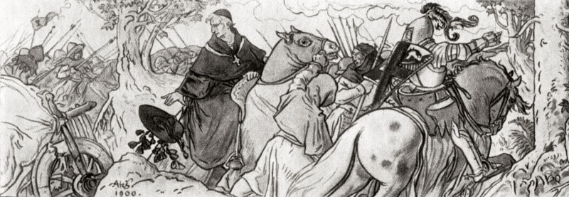 Bitva u Domažlic, kardinál Cesarini ztrácí kardinálský klobouk, Mikoláš Aleš, 1900
