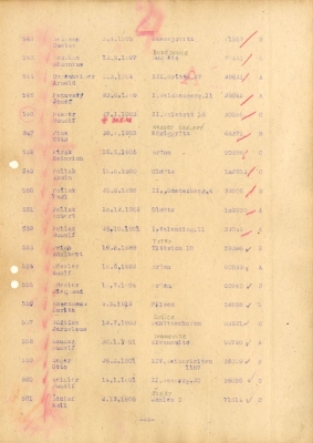 Transportní listiny do Terezína, Rudolf Saudek