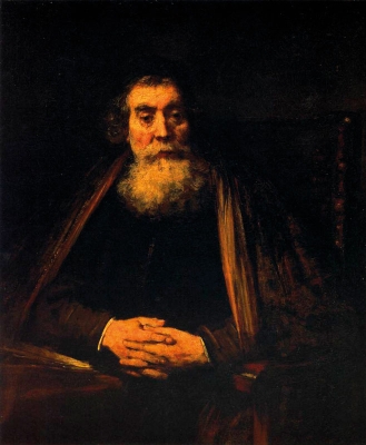Rembrandtův portrét Starého muže, údajně Komenský, okolo 1660