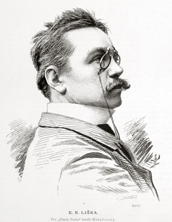 Emanuel Krescenc Liška,  kresba J. Mukařovský, 1884