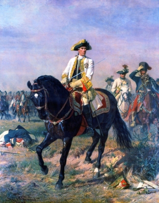 Generál Laudon po bitvě u Kunersdorfu 12. 8. 1759, Siegmund l‘Allemand, 1878
