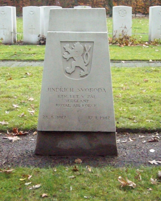 Náhrobní kámen Jindřicha Svobody, 
hřbitov v Tilburgu