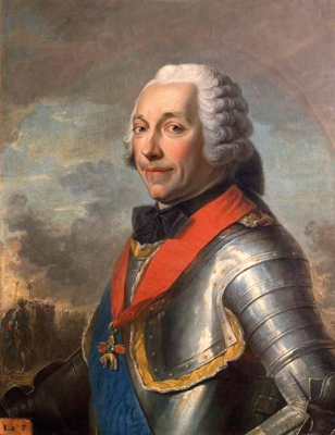Charles Louis Auguste Fouquet, 
vévoda z Belle­‑Isle, 
obraz Maurice Quentina de La Tour