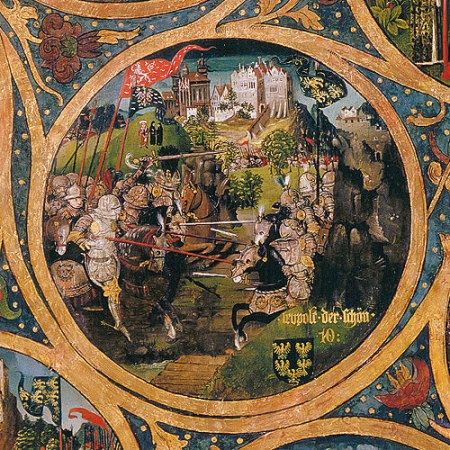 Leopold Sličný v bitvě u Mailbergu, Babenberský rodokmen, klášter Klosterneuburg, 1489–1492