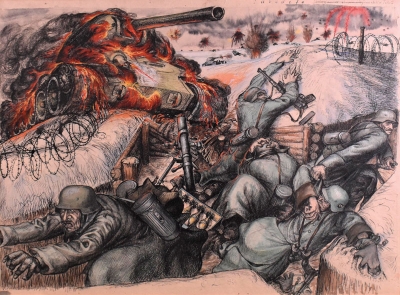 Bořivoj Lauda, Útok, 1944
