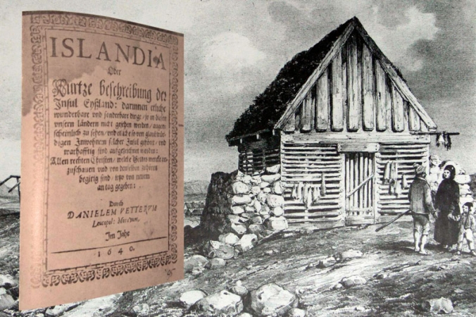 Cestopis Islandia sepsal roku 1640 a vytiskl Daniel Vetter v Lešně