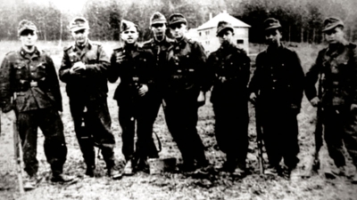 Členové protipartyzánské nacistické jednotky Josef 
v době výcviku na Slovensku v roce 1944