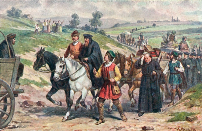 Čeští bratři odcházejí z vlasti, Josef Mathauser, asi 1907