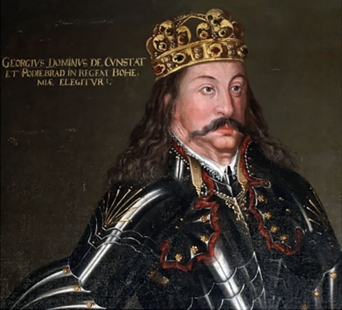 Portrét krále Jiřího z Poděbrad, zámek Častolovice