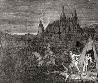 Útěk Viktorína z Poděbrad od obléhané Třebíče, Česko­‑moravská kronika, 1872