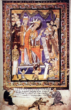 Soběslav I. na dedikačním listu Horologium Olomucense, 1136