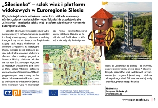 „Silesianka“ – szlak wież i platform widokowych w Euroregionie Silesia