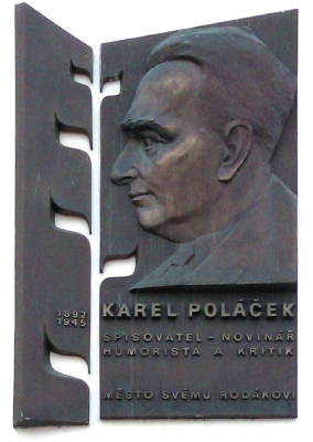 Memorial plaque
of Karel Poláček
in Rychnov nad
Kněžnou