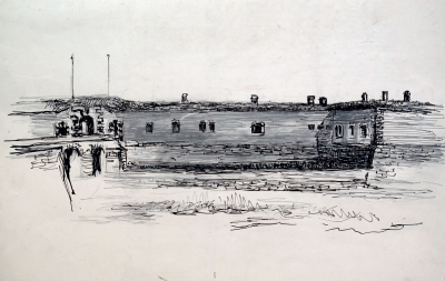Ema Blažková – Kresba z Malé pevnosti Terezín 
