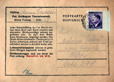 Postcard – Terezín 1943