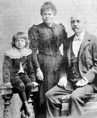 Six years old Přemysl with his parents