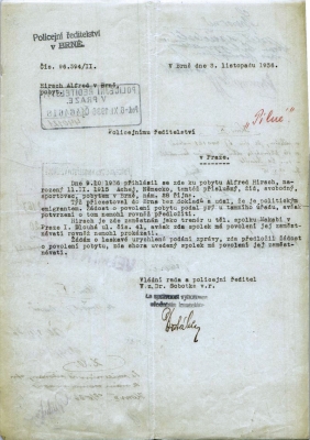 Podání vysvětlení ohledně přihlášení k pobytu, 13. 3. 1941