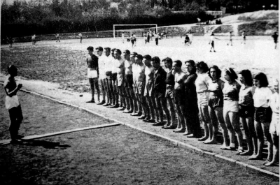Fredy se svými cvičenci, Hagibor, asi 1941 