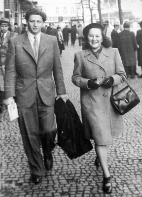 Hana with Arnošt (Prague 1945)