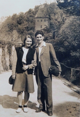 Věra and Vilda at Karlštejn Castle (1946)