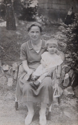 Little Věra with her grandmother