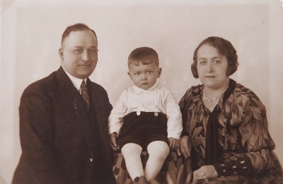With parents around 1932