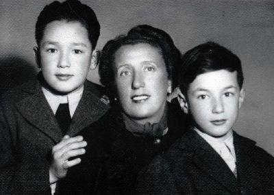 Hugo with mother and brother Rudy, July 1939
