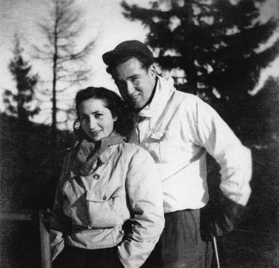Hugo and Martha on a honeymoon, shortly before leaving to Israel,
in 1948