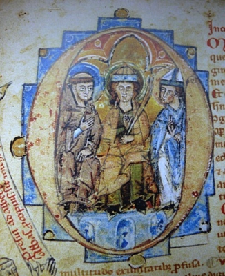 Svatí Prokop, Václav a Vojtěch, iluminace 13. stol. © Wikimedia Commons