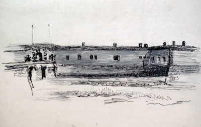Ema Blažková – Drawing from the Small Fortress Terezín