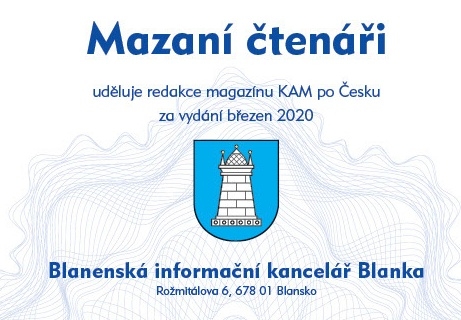 Březen 2020 Blanenská informační kancelář Blanka