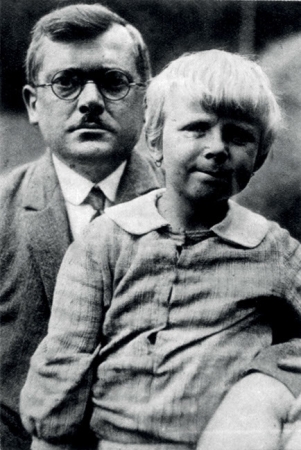 Václav Špála s dcerou Evou, asi 1928