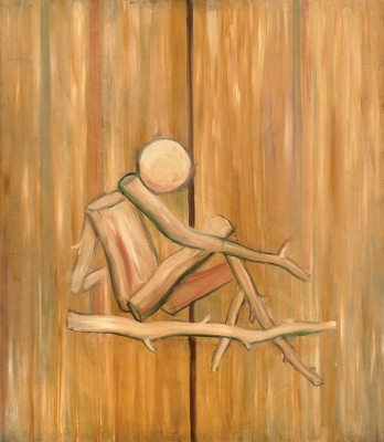 Tomáš Císařovský, On a Branch, 1987, 160 × 140 cm