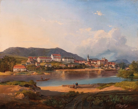 Julius Theodor Gruss, Pohled na Litoměřice (1847)