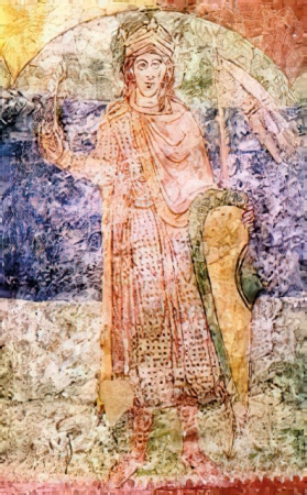 Kníže Vratislav II. (freska ze znojemské rotundy)