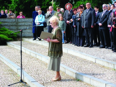 Andela Dvorakova was a frequent guest of commemorative actions in the Terezin Memorial